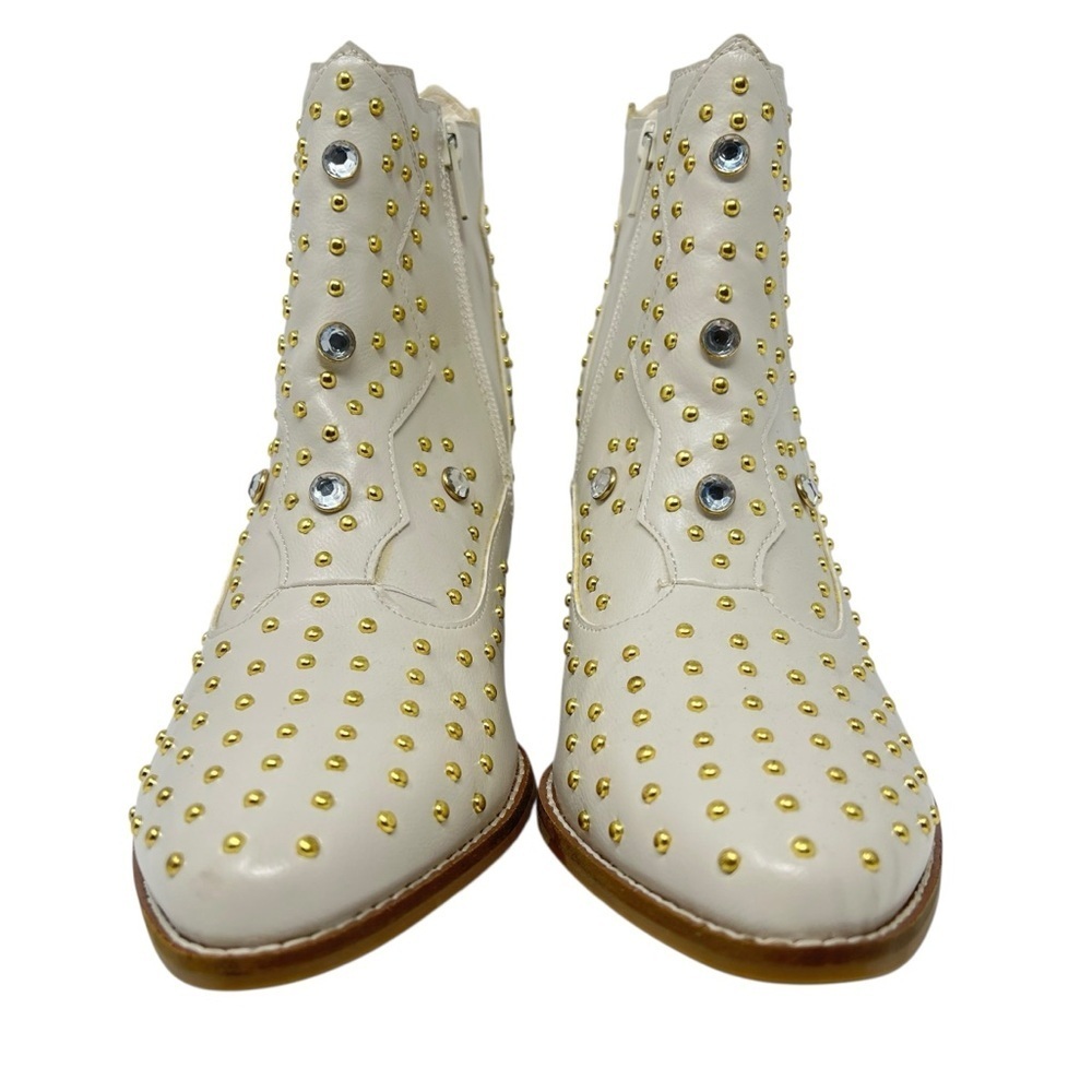 Coconuts by Matisse Cream Ankle Boots with Gold Accents - Picture 5 of 10